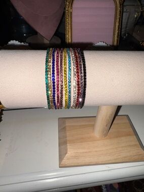 Multi-Color Crystal Tennis Bracelet Set11 Bracelets stackables.